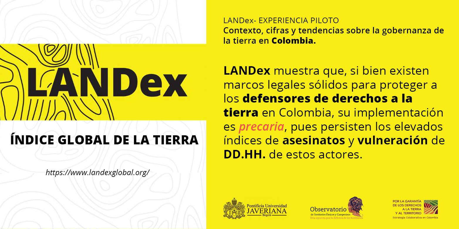 Gráfica alusiva a Presentación resultados de la experiencia piloto de LANDex en Colombia