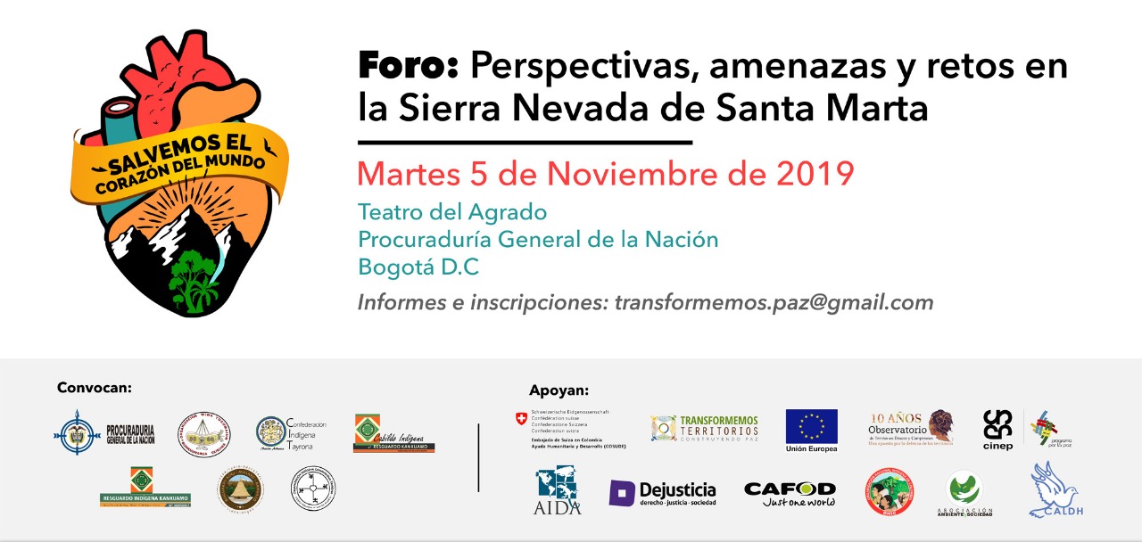 Gráfica alusiva a Foro: Perspectivas, amenazas y retos en la Sierra Nevada de Santa Marta.